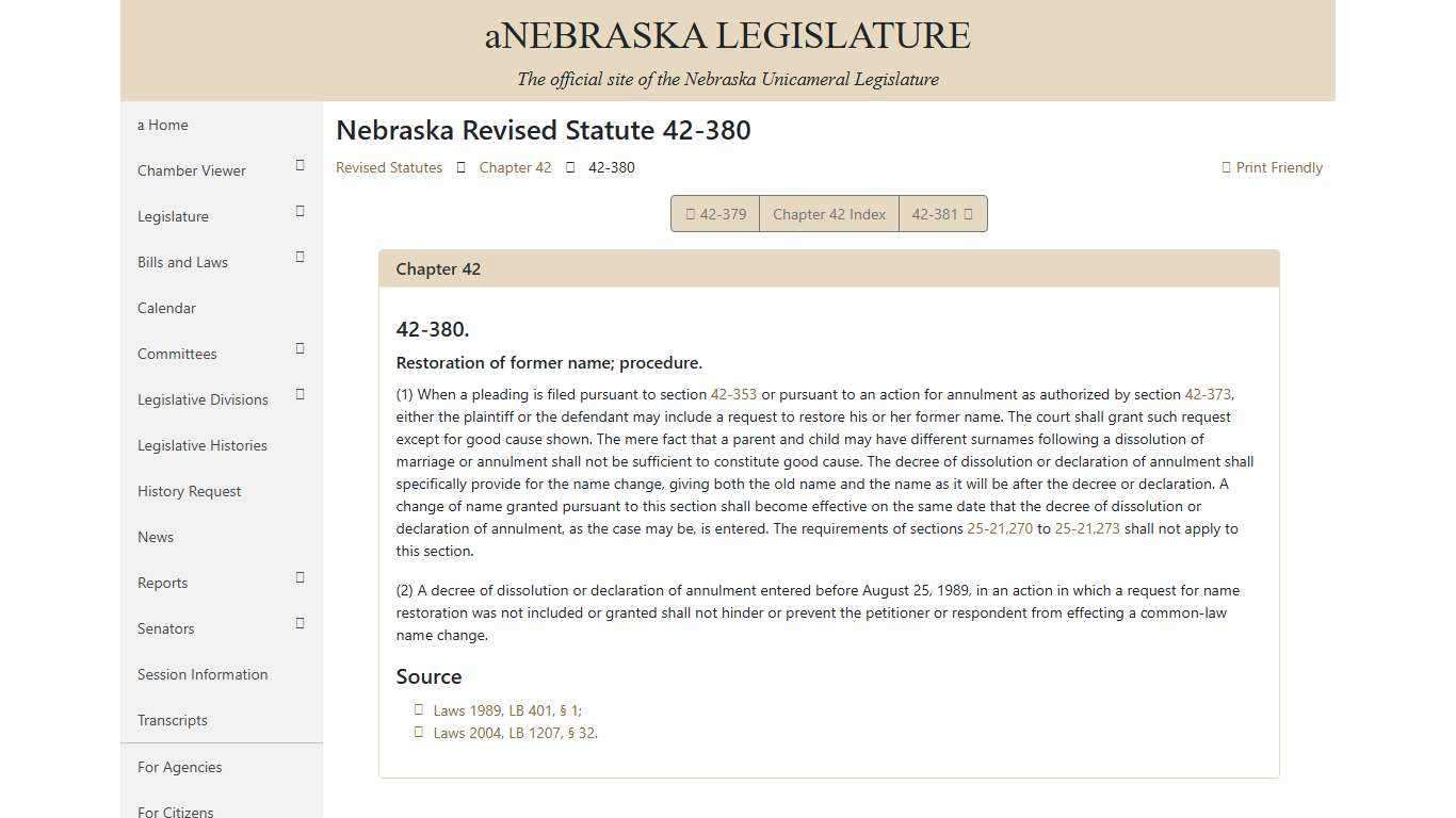 Nebraska Legislature